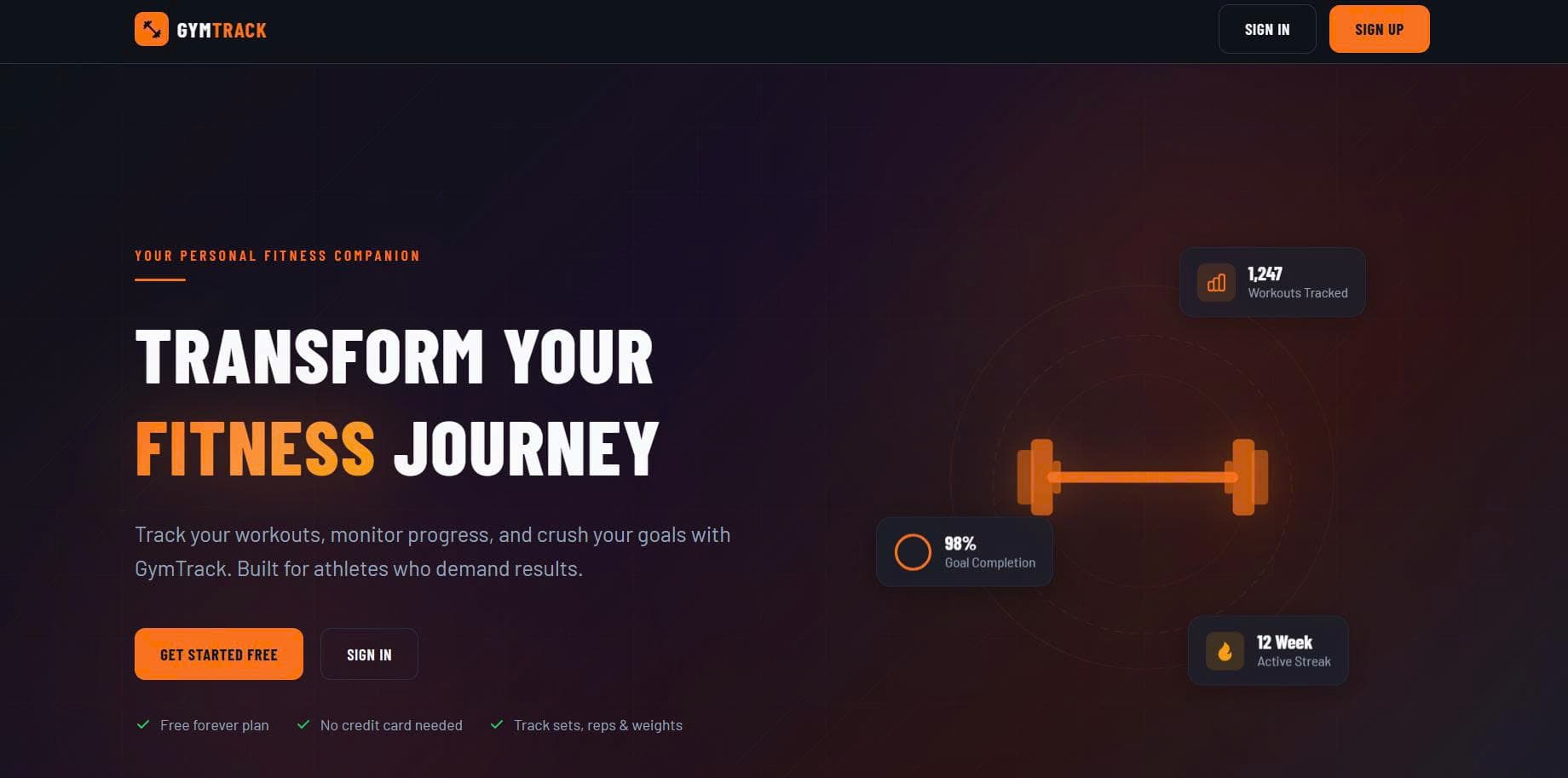 GymTrack Website