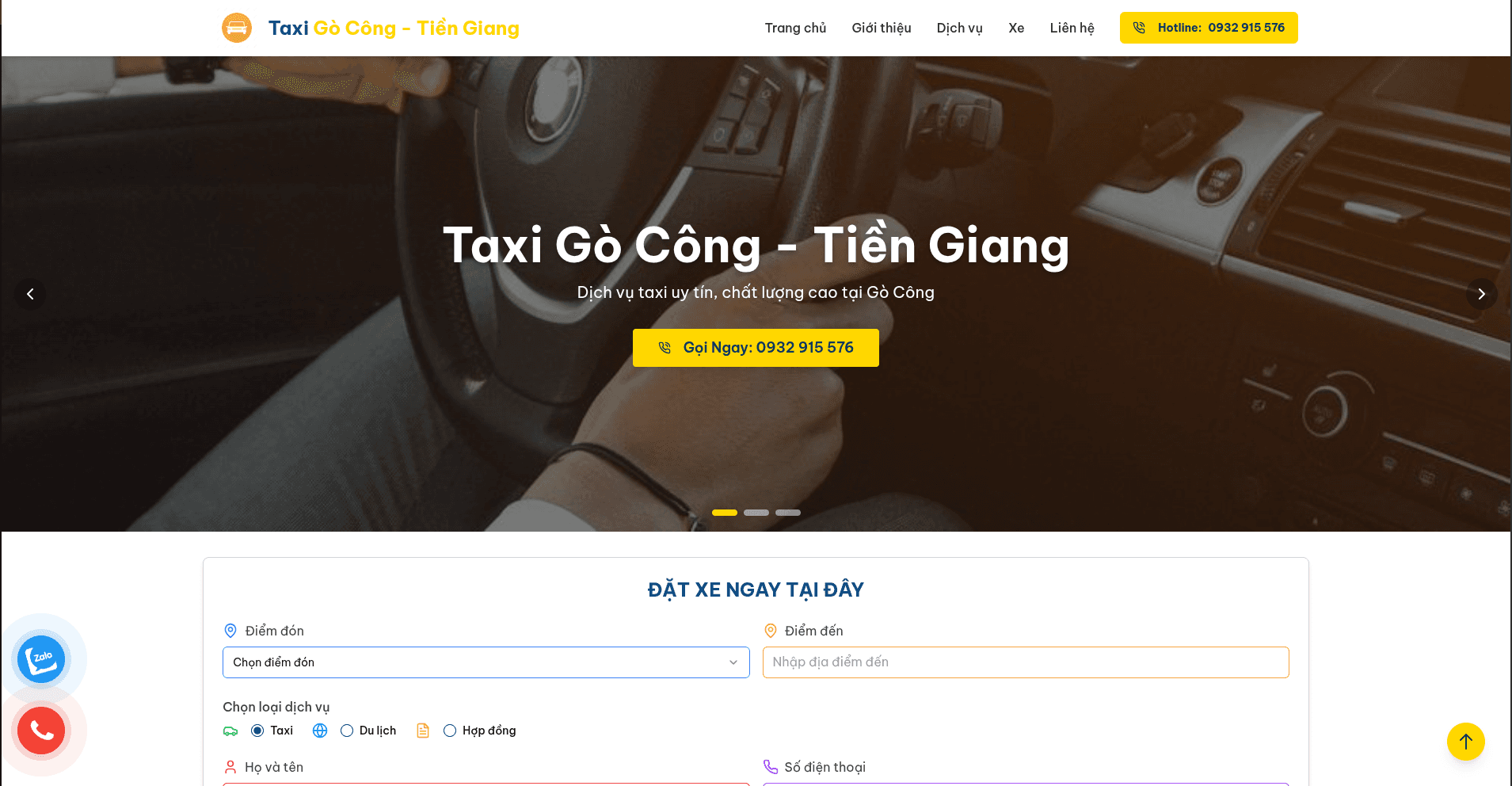 Taxi Website